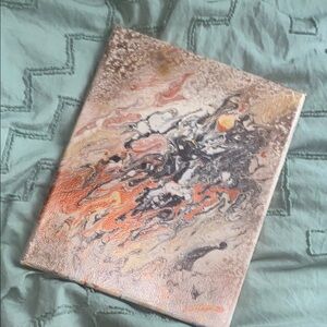 Abstract Canvas Art with Swirling Colors